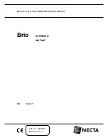 Preview for 1 page of Necta Brio Espresso Installation, Use And Maintenance Manual