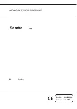 Necta Samba Top Installation Operation & Maintenance preview