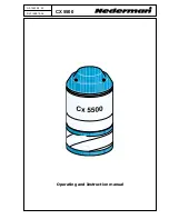 Preview for 1 page of Nederman CX 5500 Operating And Instruction Manual