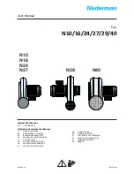 Nederman N10 User Manual preview