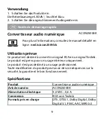 Preview for 9 page of nedis ACON2505BK Quick Start Manual