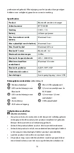 Preview for 15 page of nedis BTTC100BK Quick Start Manual