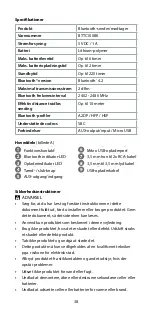 Preview for 38 page of nedis BTTC100BK Quick Start Manual