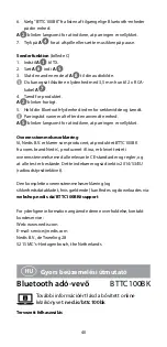 Preview for 40 page of nedis BTTC100BK Quick Start Manual