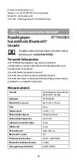 Preview for 40 page of nedis BTTR400BK Quick Start Manual