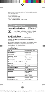 Preview for 31 page of nedis HPBT2052WT Quick Start Manual