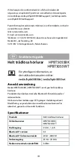 Preview for 33 page of nedis HPBT5055BK Quick Start Manual