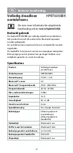 Preview for 17 page of nedis HPBT6050BK Quick Start Manual