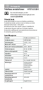 Preview for 43 page of nedis HPBT6050BK Quick Start Manual