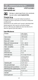 Preview for 47 page of nedis HPBT6050BK Quick Start Manual