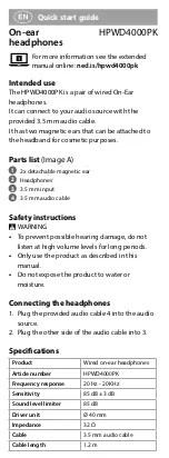 Preview for 3 page of nedis HPWD4000PK User Manual