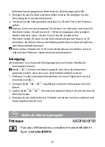 Preview for 18 page of nedis KADF600FSR Quick Start Manual