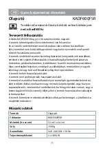 Preview for 71 page of nedis KADF600FSR Quick Start Manual