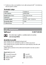 Preview for 41 page of nedis KAWP200BK Quick Start Manual