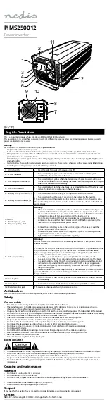 Preview for 1 page of nedis PIMS250012 User Manual