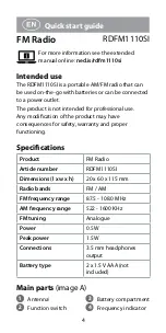 Preview for 4 page of nedis RDFM1110SI Quick Start Manual