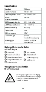 Preview for 18 page of nedis RDFM1110SI Quick Start Manual