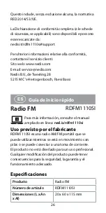 Preview for 26 page of nedis RDFM1110SI Quick Start Manual