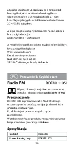 Preview for 56 page of nedis RDFM1110SI Quick Start Manual