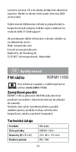 Preview for 70 page of nedis RDFM1110SI Quick Start Manual