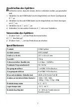 Preview for 7 page of nedis VSPL3468AT Quick Start Manual