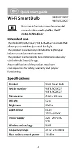 Preview for 4 page of nedis WIFILRC10E27 Quick Start Manual