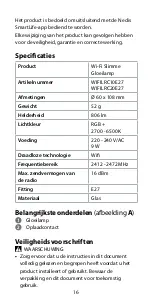 Preview for 16 page of nedis WIFILRC10E27 Quick Start Manual