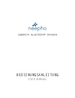 neepho sonority bluetooth User Manual preview