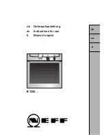 NEFF B 1342 Series Instructions For Use Manual preview