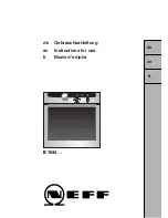 NEFF B 1544 Series Instructions For Use Manual preview