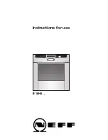NEFF B16H6A0 Instructions For Use Manual preview