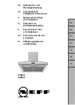 NEFF D 9610 Operating And Installation Instructions preview