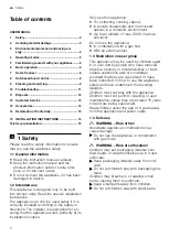 Preview for 2 page of NEFF D95FRV1S0 User Manual And Installation Instruction