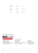 Preview for 2 page of NEFF E 3322 Series Operating And Fitting Instructions Manual