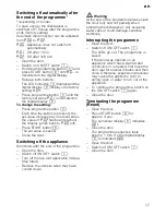 Preview for 17 page of NEFF S71M68X0EU Operating Instructions Manual