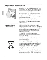 Preview for 4 page of NEFF U 1644 Series Operating And Fitting Instructions Manual