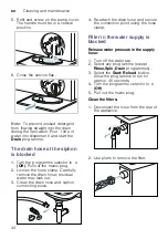 Предварительный просмотр 44 страницы NEFF VNA341U8GB Instruction Manual And Installation Instructions