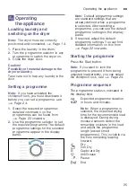 Preview for 25 page of NEFF WTG8640SIN Installation And Operating Instructions Manual