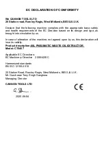 Предварительный просмотр 2 страницы Neilsen CT5457 Instruction Manual