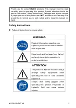 Preview for 3 page of Nelco NBHP 18V Safe Operation & Maintenance Instruction