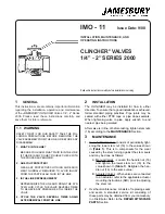 Neles JAMESBURY CLINCHER 2000 Series Installation Maintenance And Operating Instructions предпросмотр