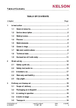 Preview for 3 page of Nelson ALPHA 850 Operating Manual