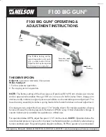 Nelson F100 BIG GUN Adjustment Instructions preview