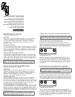 Preview for 1 page of Nelson Rain-Trip 8501 Installation And Operating Instructions