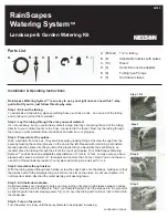 Предварительный просмотр 1 страницы Nelson RainScapes Watering System Series Installation & Operating Instructions