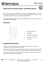 Preview for 1 page of Nemalux RH-20 Series Installation Manual