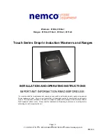 Nemco 9100A Installation And Operating Instructions Manual preview