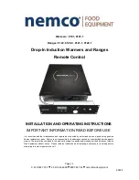 Preview for 1 page of Nemco 9101 Installation And Operating Instructions Manual