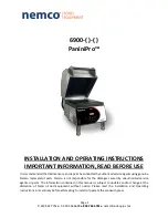 Nemco PaniniPro 6900 Series Installation And Operating Instructions Manual preview