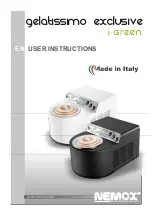 Предварительный просмотр 1 страницы Nemox gelatissimo exclusive i-green User Instructions